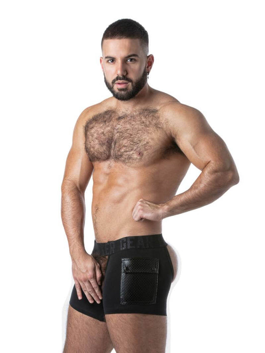 Locker Gear Men's Backless and Crotchless Naughty Open Shorts