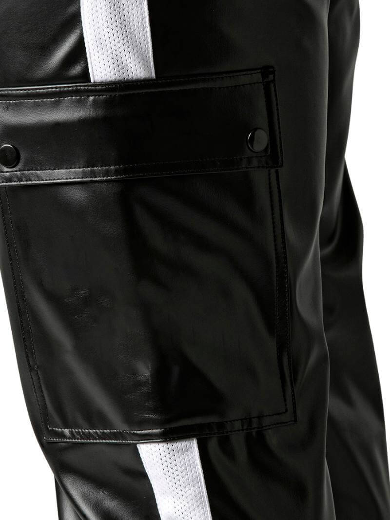 Locker Gear Leatherette Cargo Pants with Rear Zip