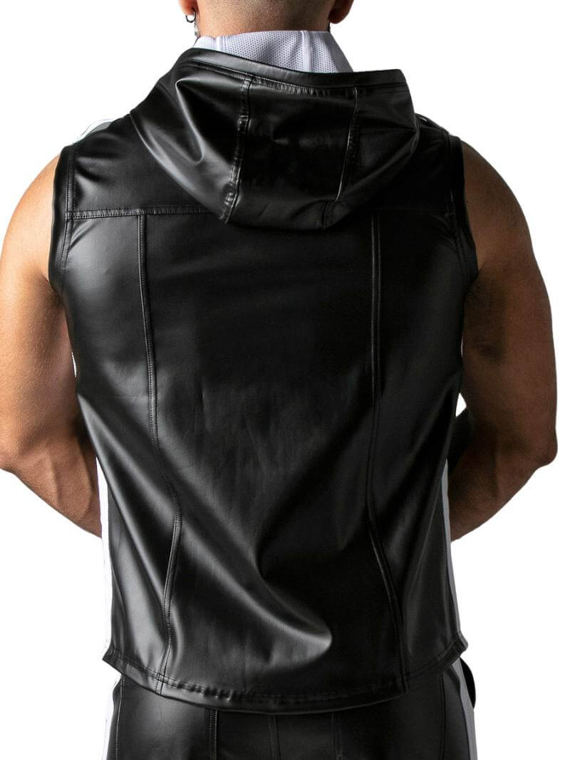 Locker Gear Leatherette Sleeveless Hoodie