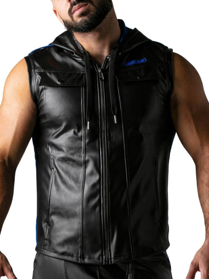 Locker Gear Leatherette Sleeveless Hoodie