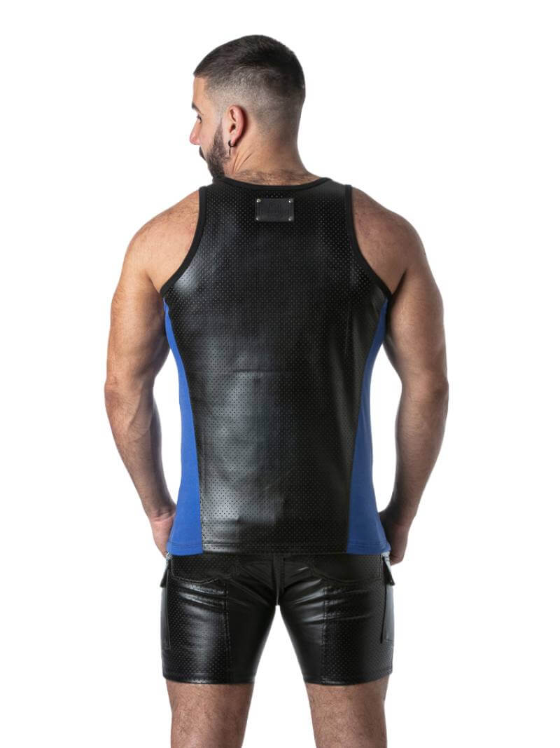 Locker Gear Punch Hole Leather Look Vest