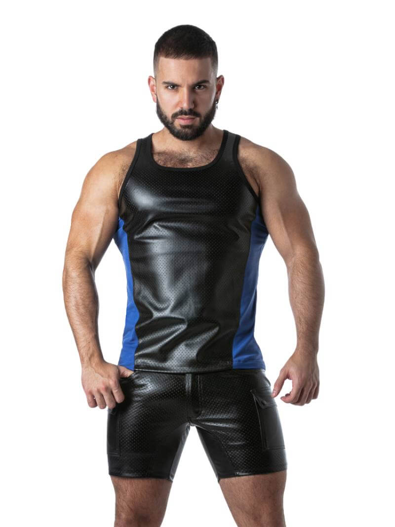 Locker Gear Punch Hole Leather Look Vest