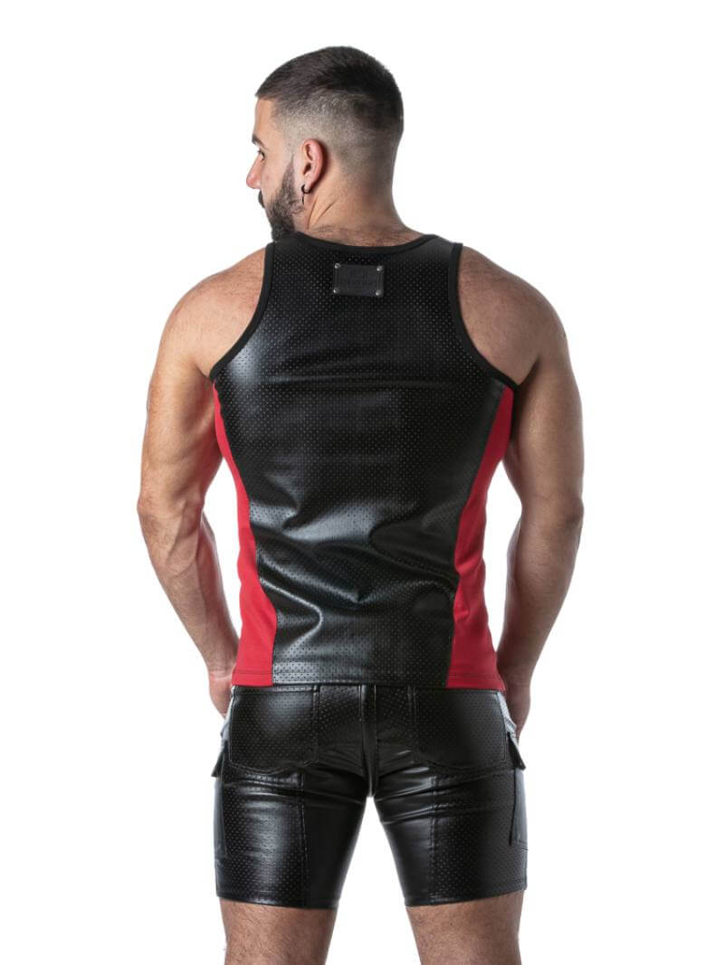 Locker Gear Punch Hole Leather Look Vest