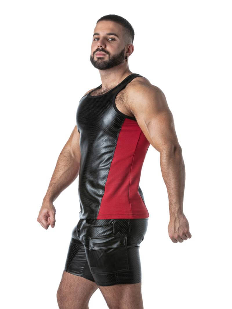 Locker Gear Punch Hole Leather Look Vest