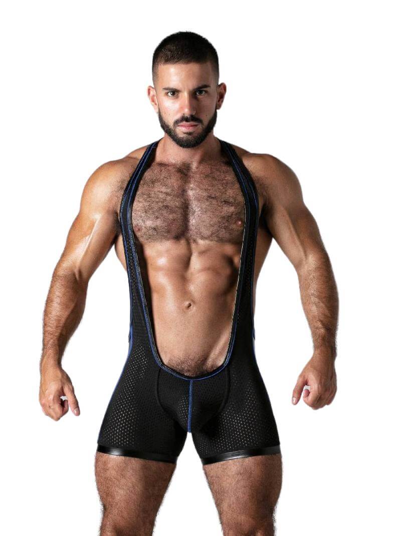 Locker Gear Men's Gay Mesh One-Piece Singlet
