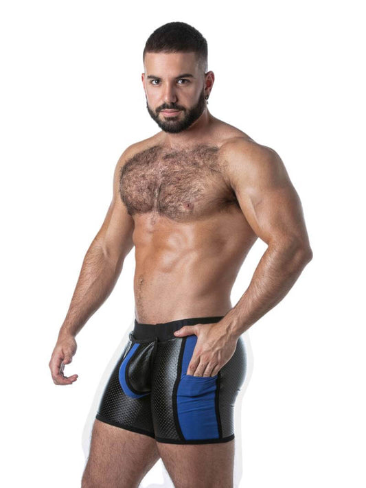 Men's Locker Gear Punch Hole Boxer - Rear Zip + Removable Pouch