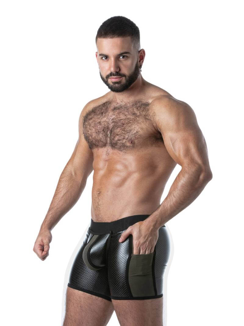 Locker Gear Punch Hole Boxer Briefs - Rear Zip + Removable Pouch