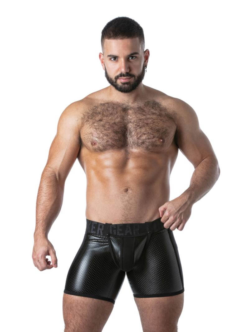 Locker Gear Punch Hole Boxer Briefs - Rear Zip + Removable Pouch