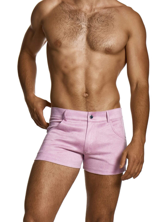 MODUS VIVENDI Suede-Effect 5 Pocket Shorts – Slim Fit