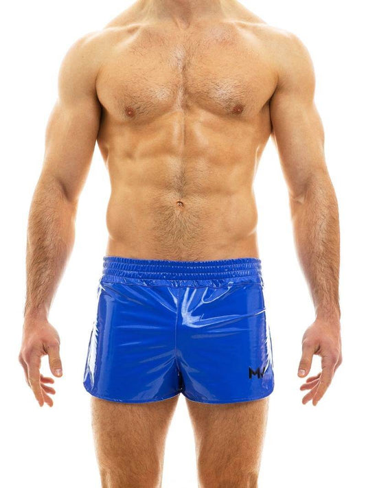 Mens MODUS VIVENDI PVC Vinyl Short with Buttoned Side