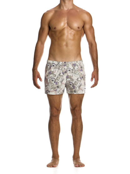 MODUS VIVENDI Art Nouveau Swim Shorts: Short Leg & Pockets