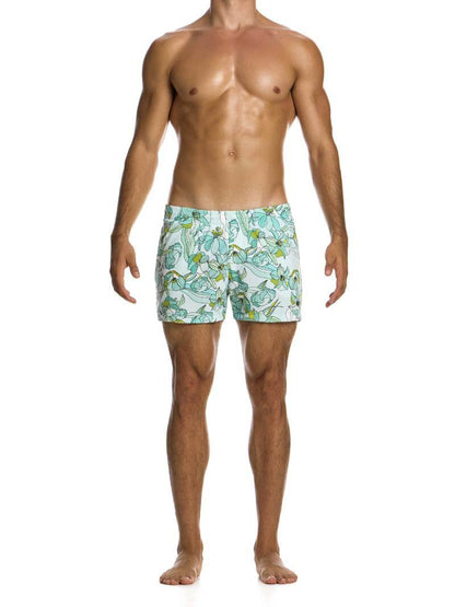 MODUS VIVENDI Art Nouveau Swim Shorts: Short Leg & Pockets