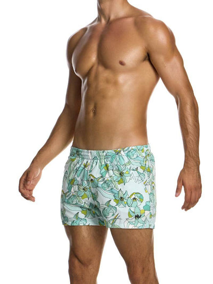 MODUS VIVENDI Art Nouveau Swim Shorts: Short Leg & Pockets