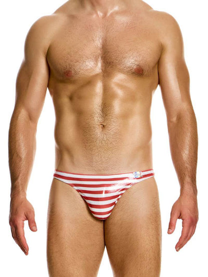 MODUS VIVENDI Laminated Striped Swimming Bikini