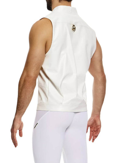 MODUS VIVENDI Leather Vest: Sleeveless, Button-Up, V-Neck