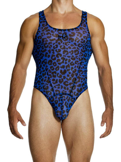 MODUS VIVENDI Leopard Bodysuit Leotard with Thong Rear