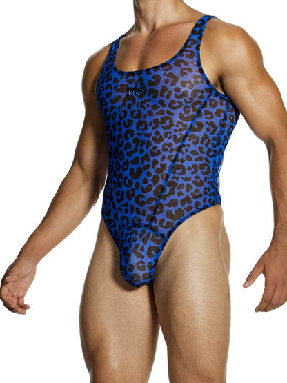 MODUS VIVENDI Leopard Bodysuit Leotard with Thong Rear