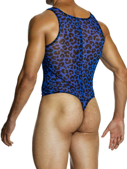 MODUS VIVENDI Leopard Bodysuit Leotard with Thong Rear