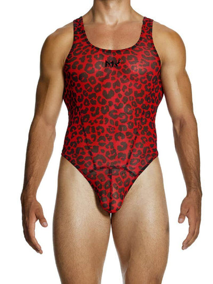 MODUS VIVENDI Leopard Bodysuit Leotard with Thong Rear