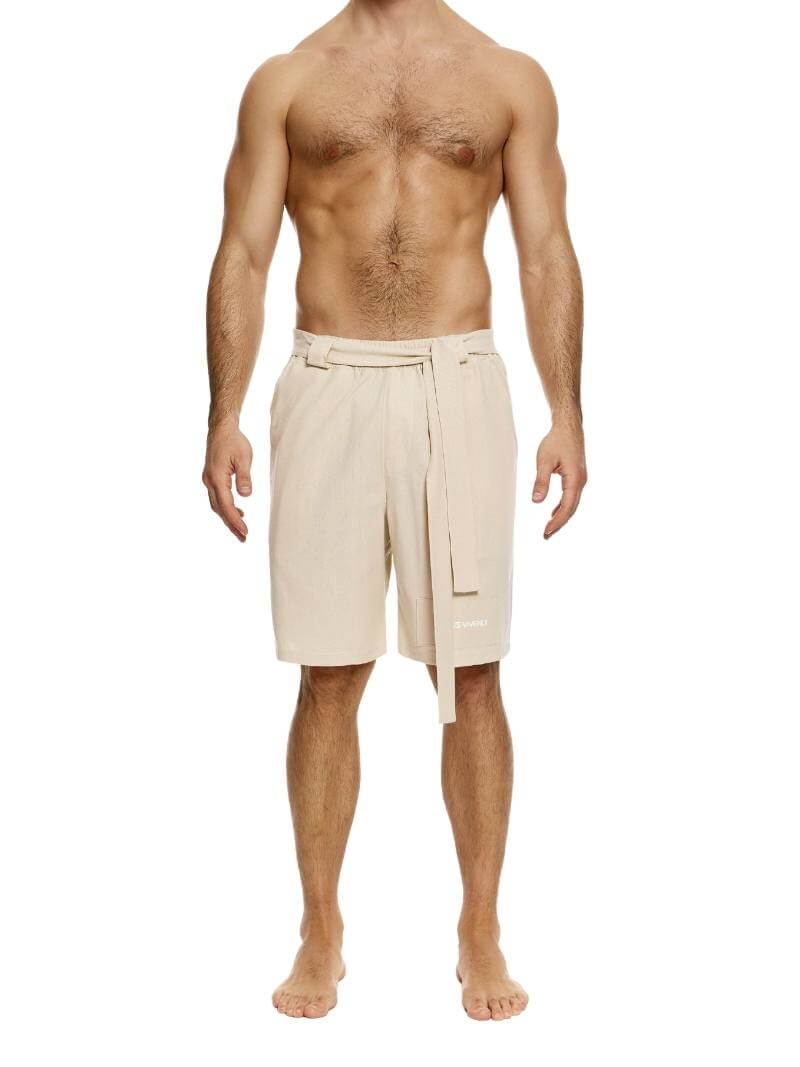 Modus Vivendi Linen Long Leg Bermuda Shorts