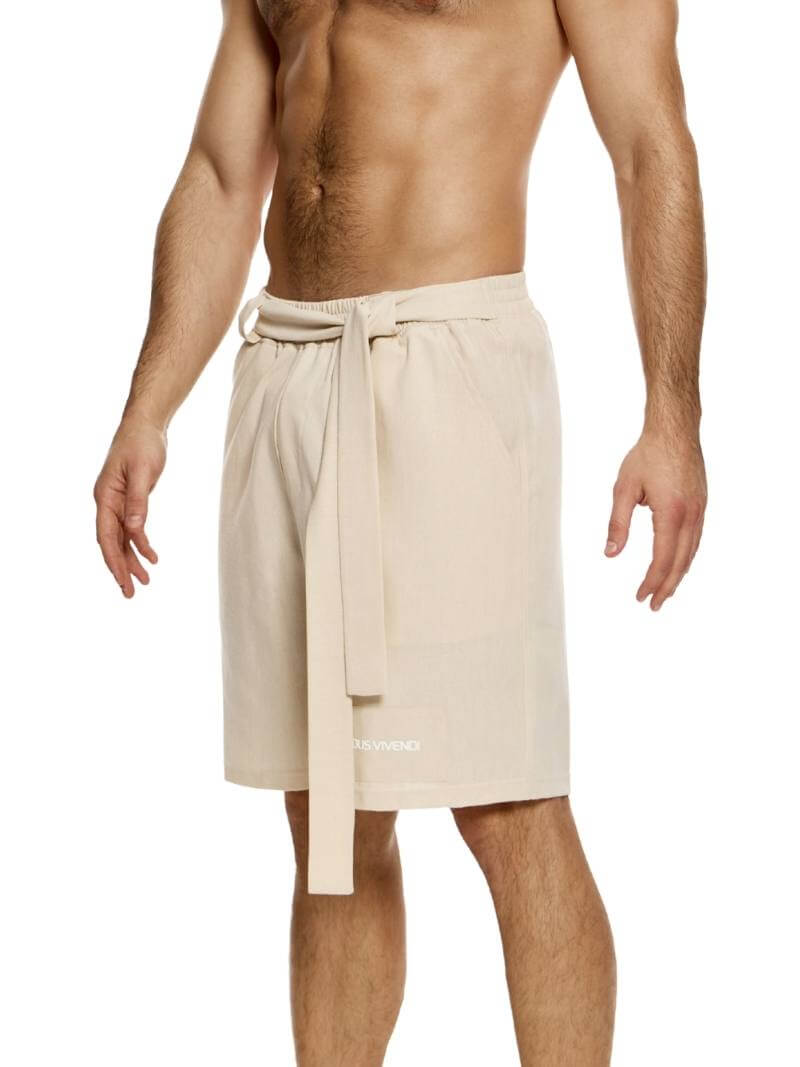 Modus Vivendi Linen Long Leg Bermuda Shorts