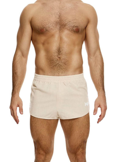 MODUS VIVENDI Lightweight Linen Short, Curved Leg Jogging Style