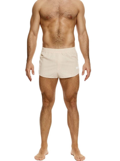 MODUS VIVENDI Lightweight Linen Short, Curved Leg Jogging Style