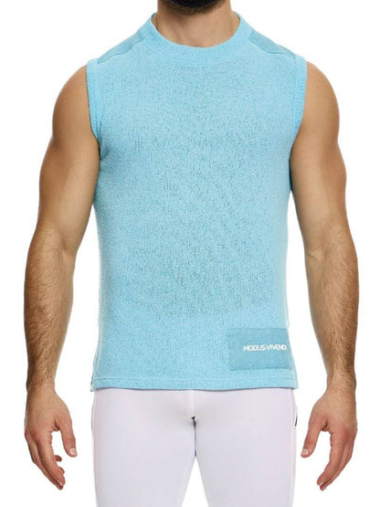 MODUS VIVENDI Plain Knit Vest: Smart Design, Semi-Turtle Neck, Long Length