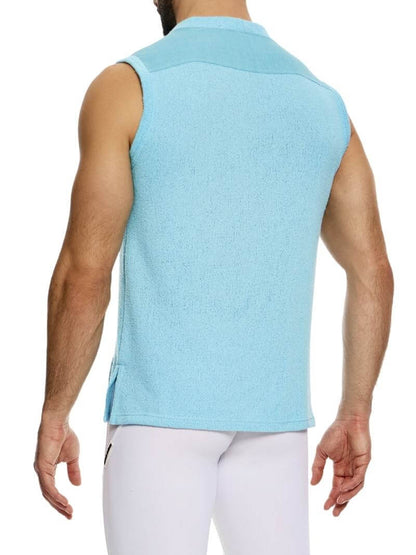 MODUS VIVENDI Plain Knit Vest: Smart Design, Semi-Turtle Neck, Long Length