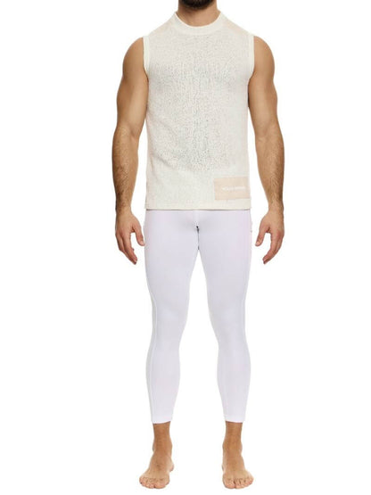 MODUS VIVENDI Plain Knit Vest: Smart Design, Semi-Turtle Neck, Long Length