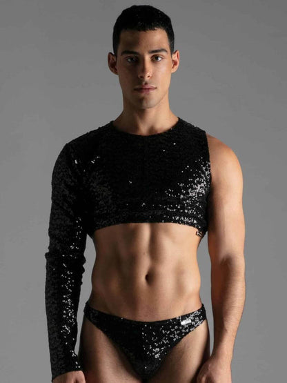 MODUS VIVENDI Sequin Bolero Crop Top: SIZE XL
