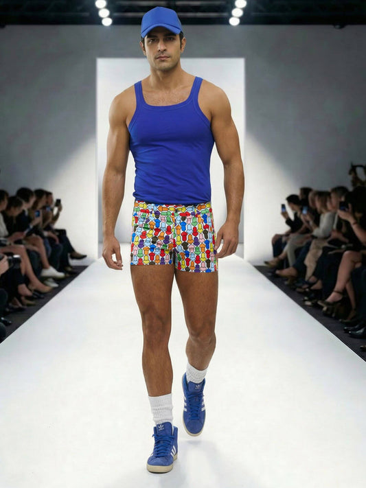 MODUS VIVENDI Pride Outift - Rainbow Hearts Shorts & Vest - SAVE 5%