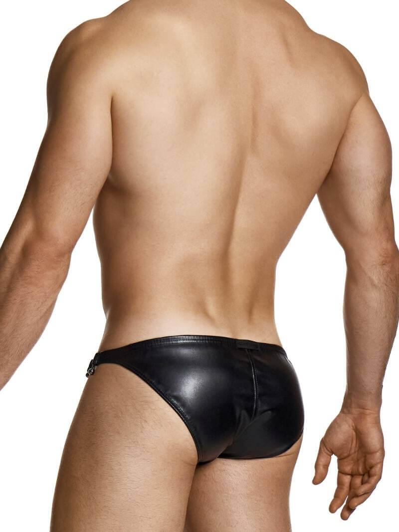 Black men's underwear on a white background