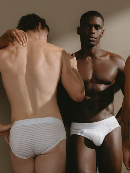 PUMP! Whisper Brief with Sheer Stripes
