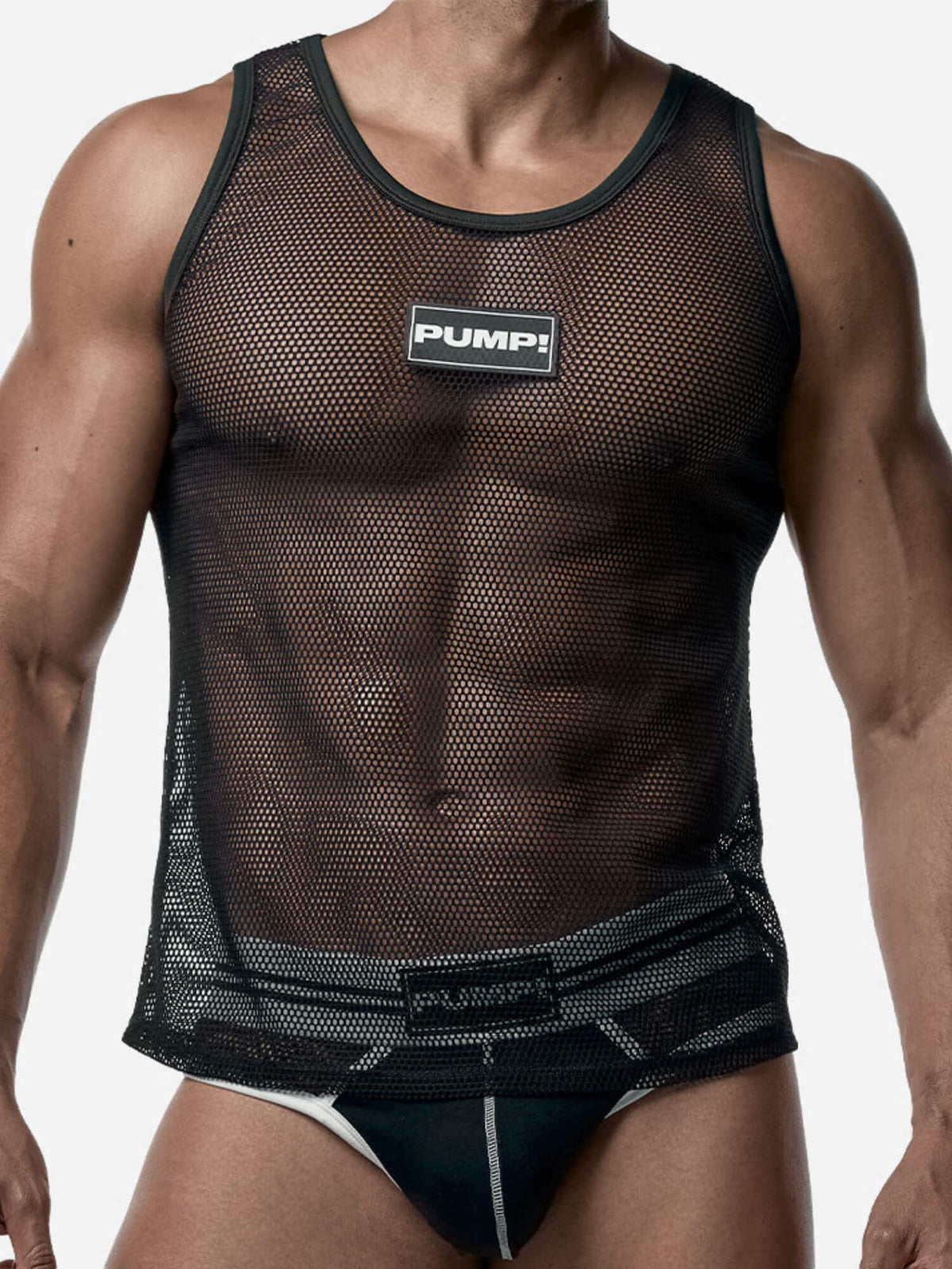 PUMP! Mesh Tank Top - Black