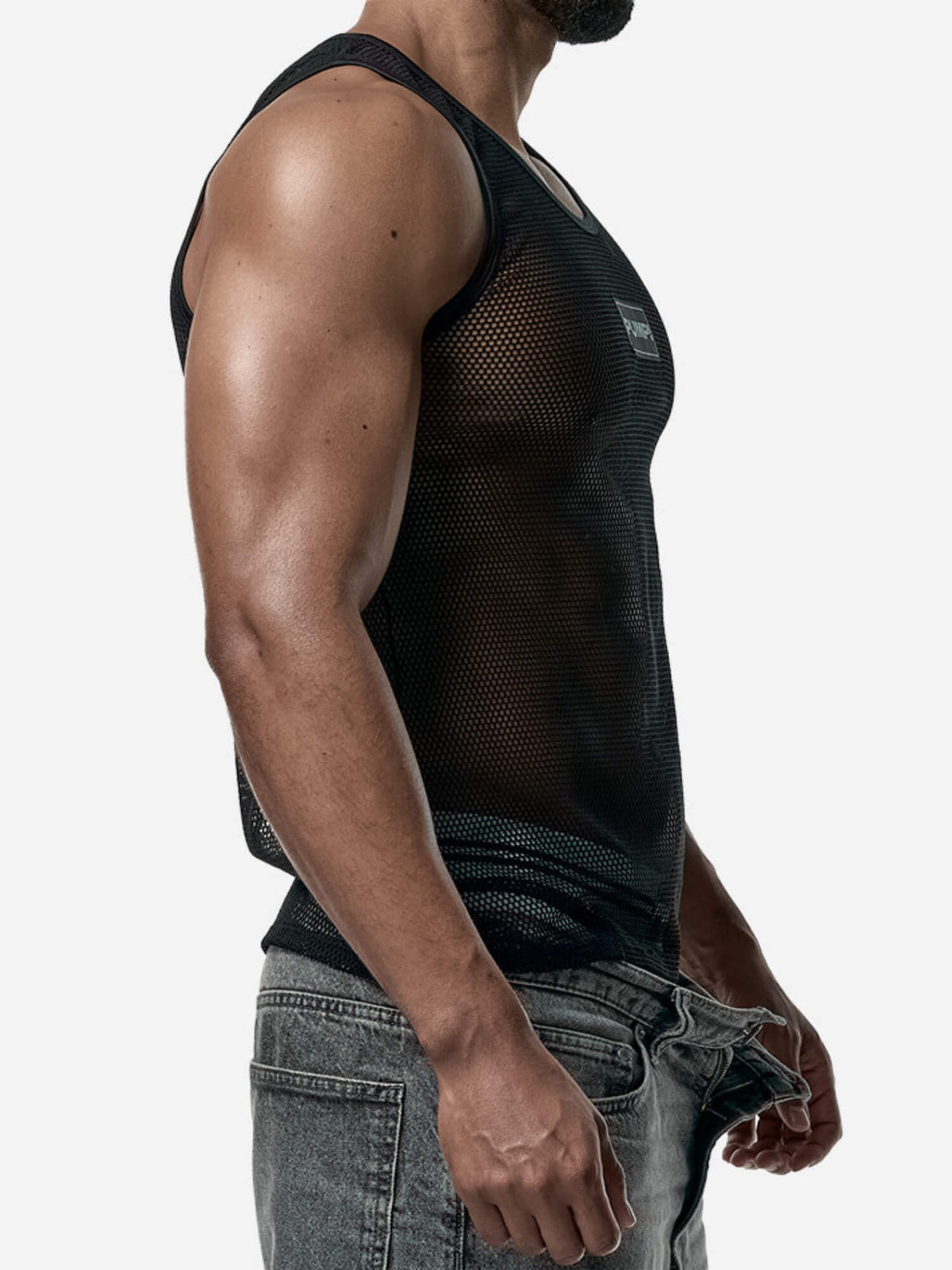 PUMP! Mesh Tank Top - Black