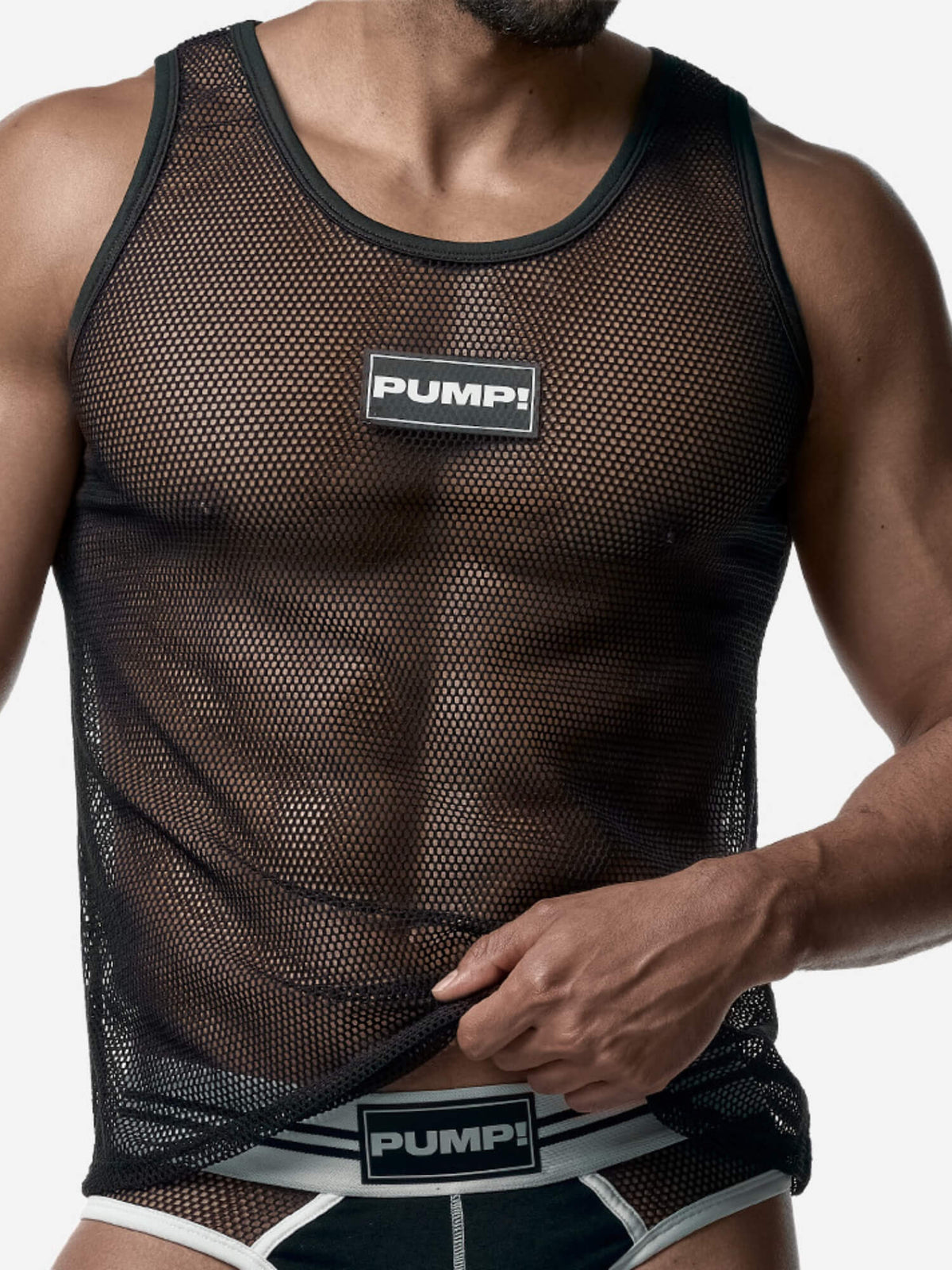 PUMP! Mesh Tank Top - Black