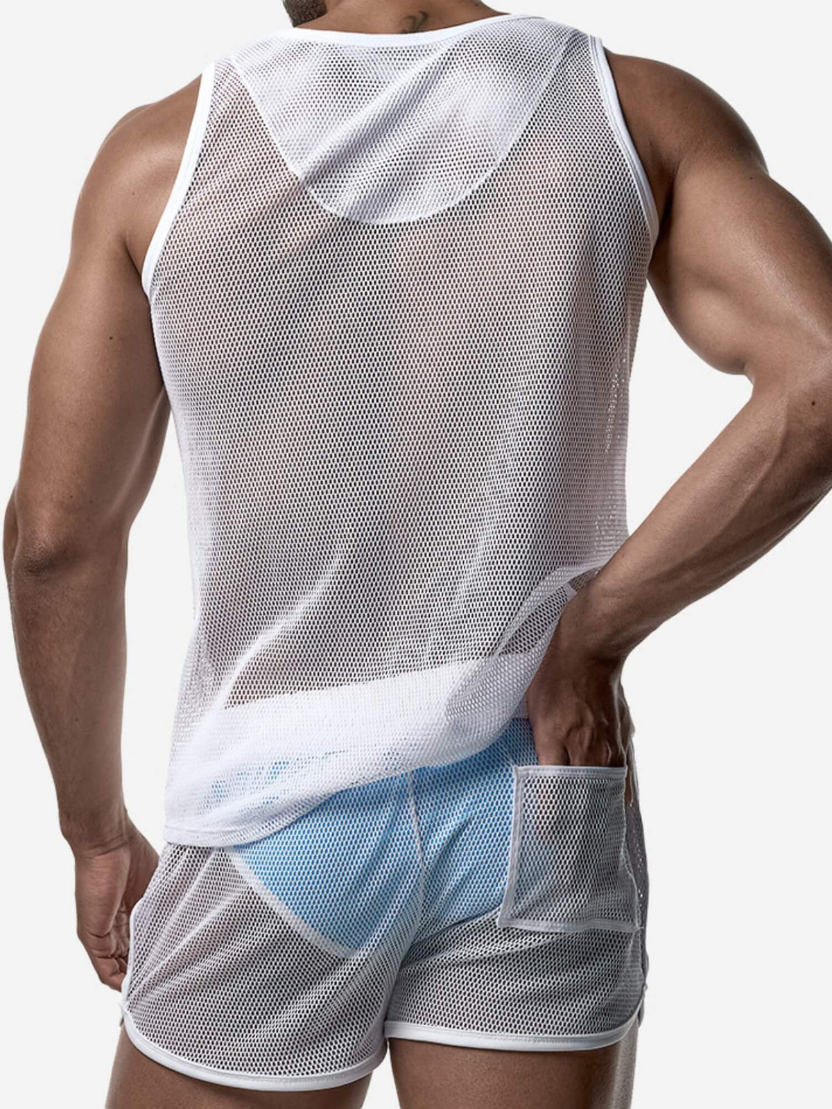 PUMP! Mesh Tank Top - White