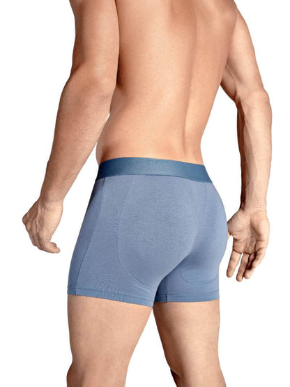 Rounderbum Enhancing & Reshaping Boxer Brief with Padded Bum and Pouch, Light Blue