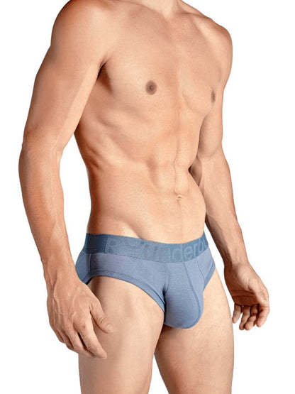 Mens RounderBum Enhancing & Reshaping Brief with Padded Bum and Pouch, Light Blue