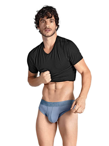Mens RounderBum Enhancing & Reshaping Brief with Padded Bum and Pouch, Light Blue