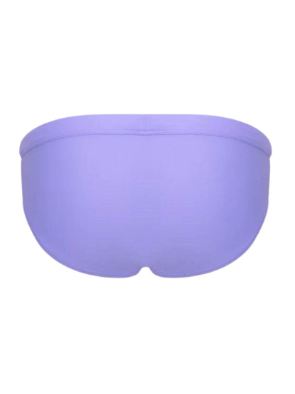 Purple swimwear on a white background