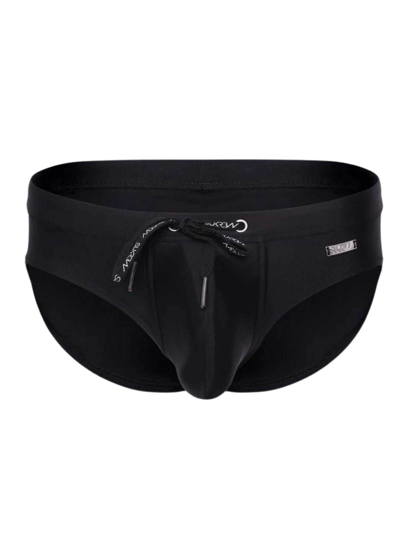 Black men's underwear on a white background