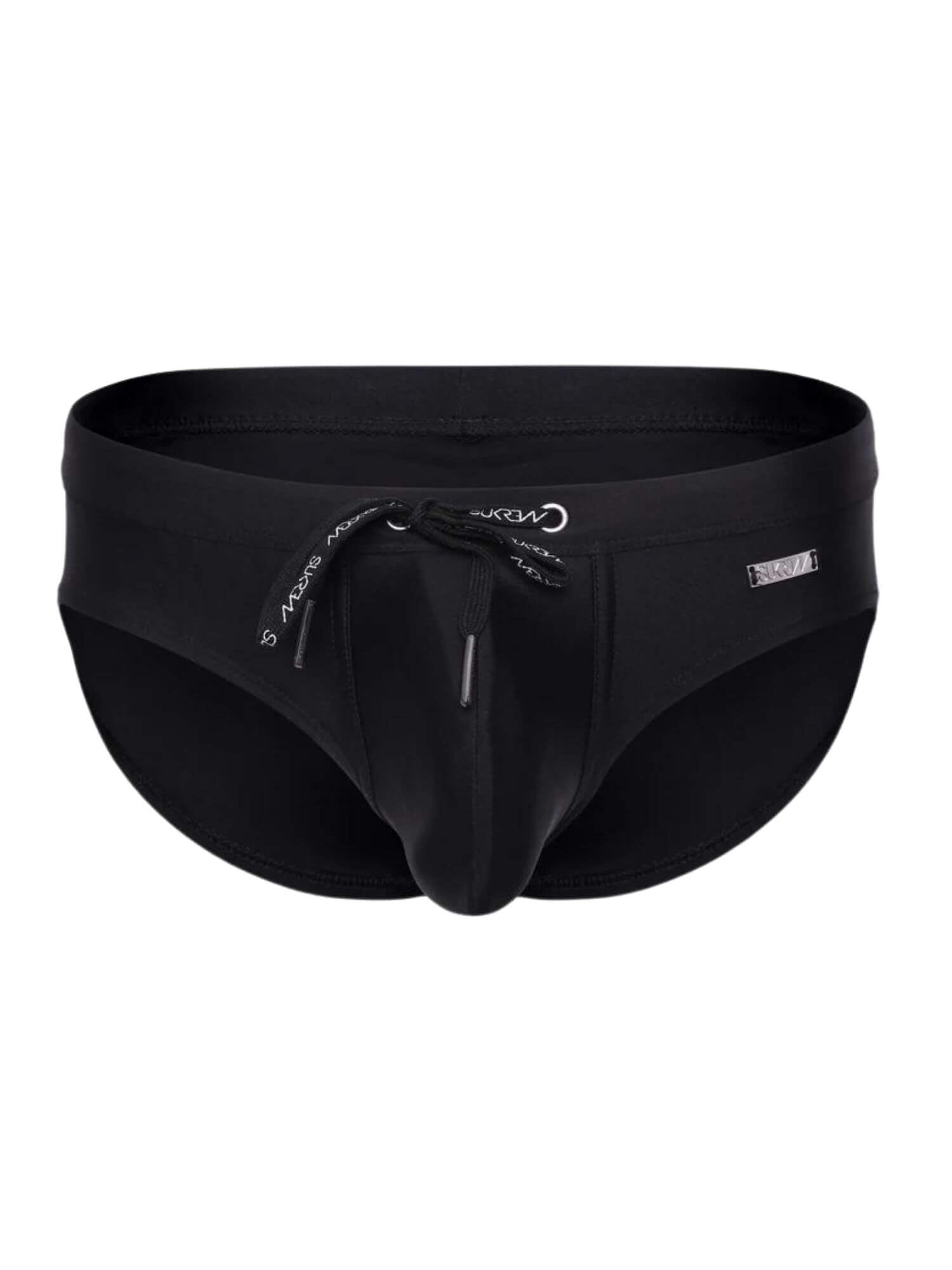 Black men's underwear on a white background