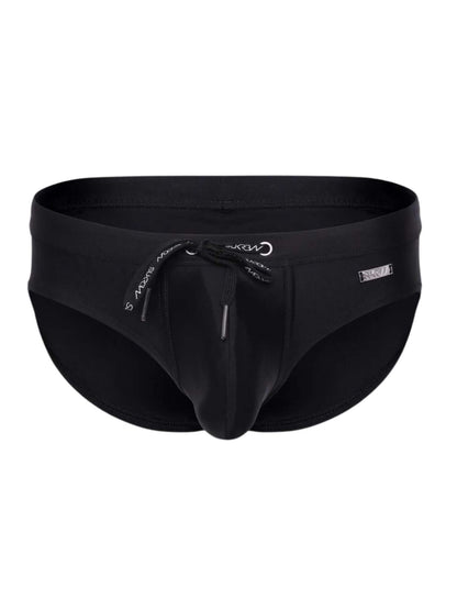 Black men's underwear on a white background