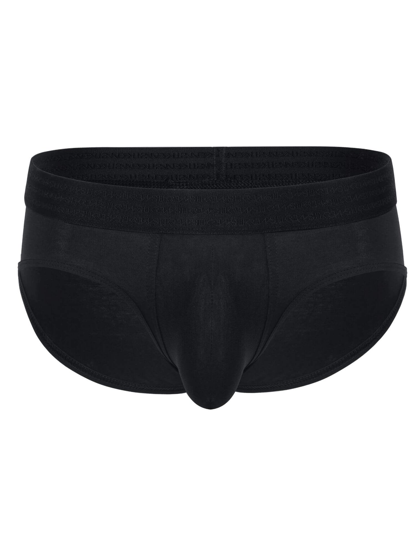 Black men's underwear on a white background