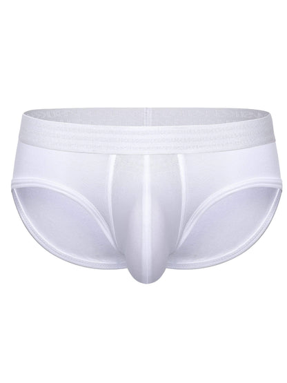 White men's underwear on a white background