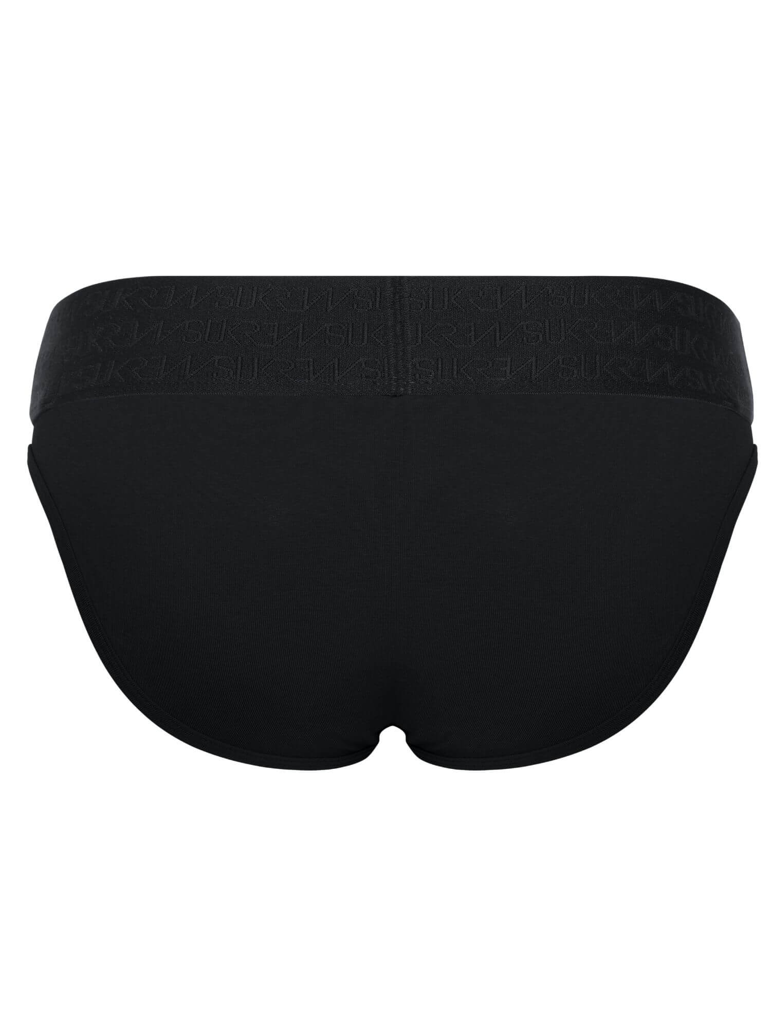 Black men's underwear on a white background