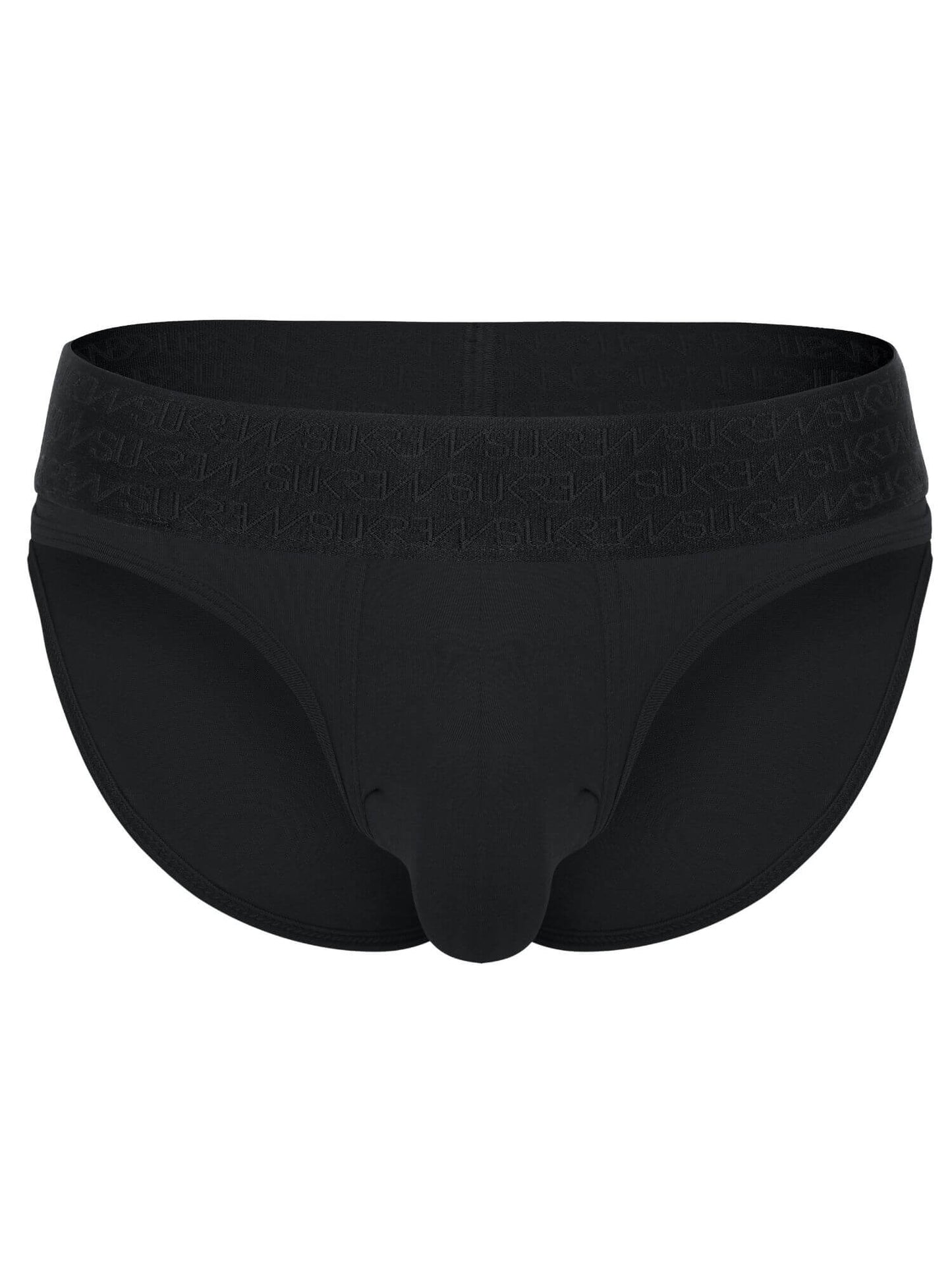 Black men's underwear on a white background