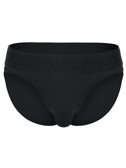Black men's underwear on a white background